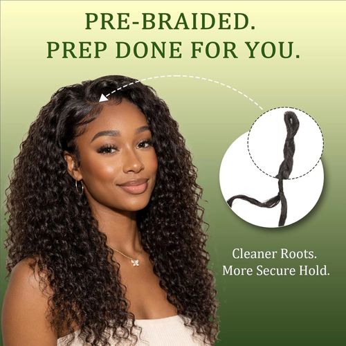 18-Inch Pre-Looped Curly Crochet Hair Extensions – Soft Natural-Looking Hair, 60g