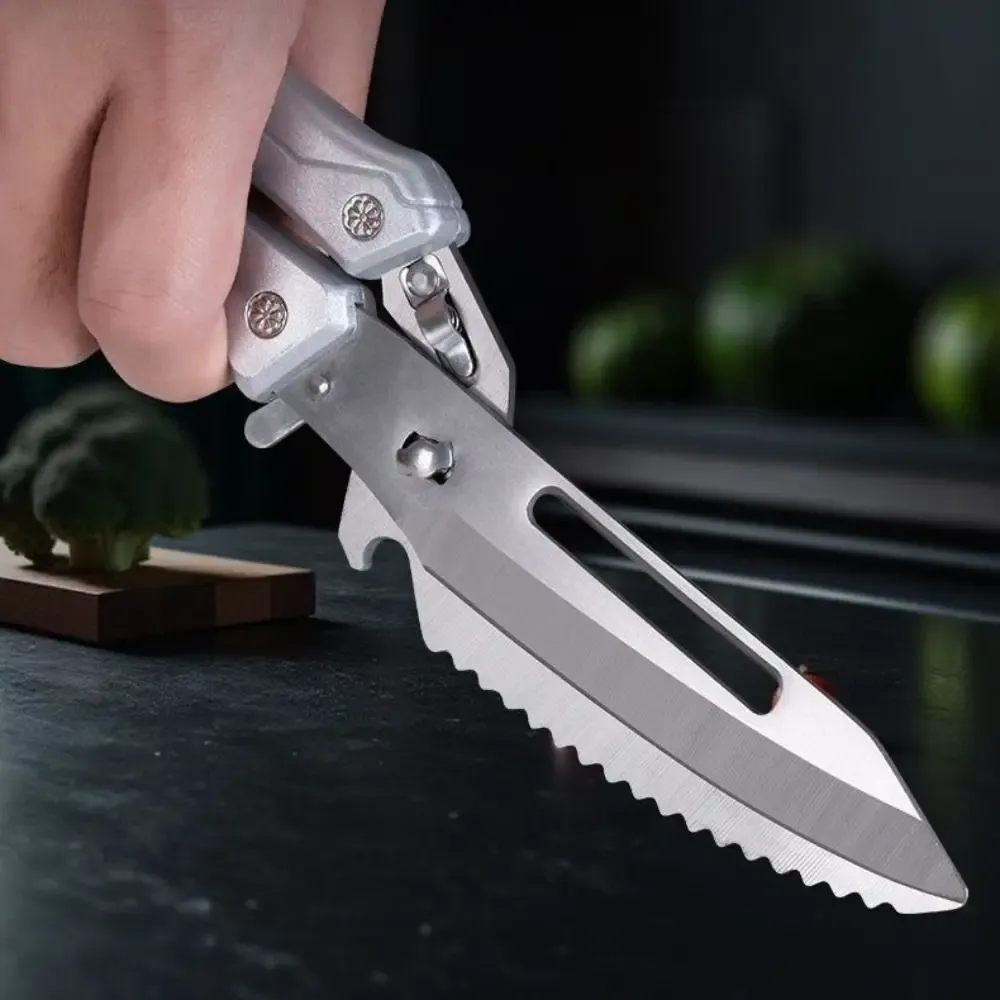 Peeler Removable Scissor with Safety Buckle Non-slip Handle Kitchen Scissor Stainless Steel Food Scissor Outdoor