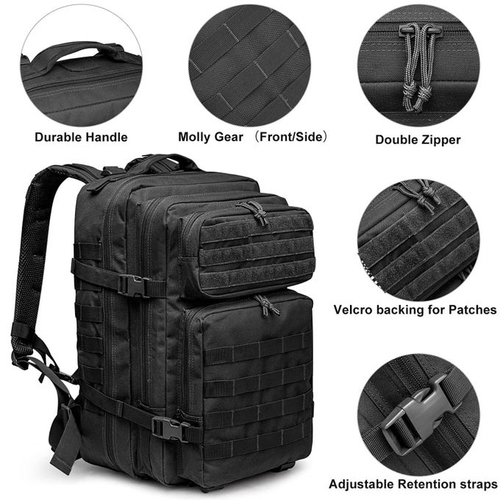 Multifunctional 45L Tactical Molle Rucksack 3 Day Bug Out Pack for Outdoor Hiking Camping Fitness & Daily Work