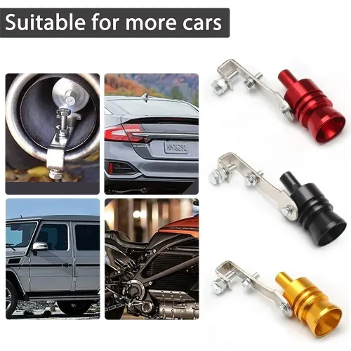 Universal Car Black Turbo Sound Whistle Vehicle Refit Device Exhaust Pipe Turbo Sound Simulator Turbo Muffler Whistler