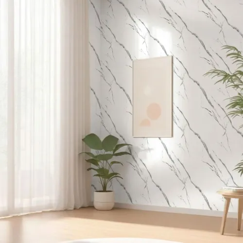 60cm*5m Imitation Marble Floor Tiles Non-Slip Peel and Stick Self-Adhesive Wallpaper Wear