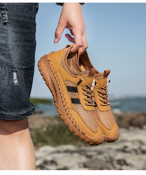 Breathable Men's Flat-Soled Sports Shoes for Summer