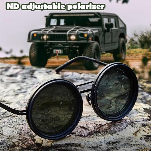 Adjustable Tint Polarized Round Sunglasses
