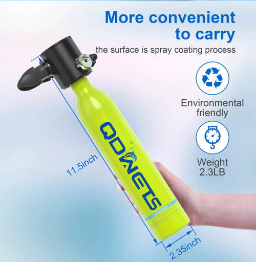 DIDEEP 0.5L Scuba Oxygen Tank New Diving Equipment for Underwater Breathing Training