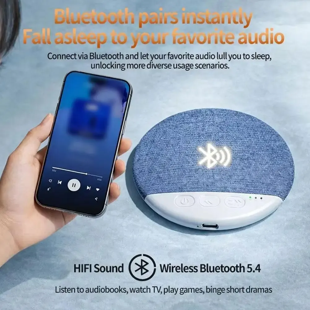 Under-Pillow Sleep Speaker BT 5.4White Noise Timer Shutdown for Living room bedroom decorations