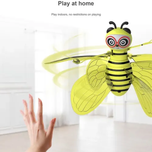 Little Bee Flying Vehicle Aircraft Gesture Sensing Vehicle Flying Helicopter Lights Children's Toys Birthday Gift Christmas