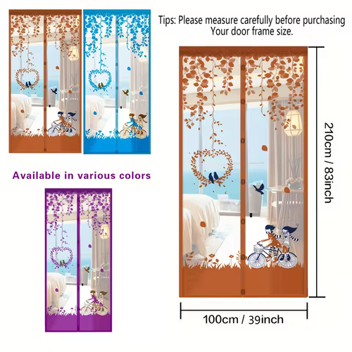 Summer Magnetic Mesh Net Door Curtain Automatic Closing Quick Anti Mosquit Insect Fly Easy-to-install Magnetic Screen Door Mesh