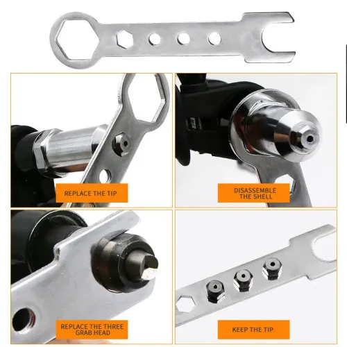 Professional Electric Rivet Nut Gun Machine Core Pull Accessories Cordless Riveting Gun Drill Adapter Insert Nut Tools