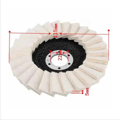 115 125mm Wool Felt Polishing Pad Sturdy Angle Grinder Louver Polishing Disc for Metal Ceramic Polishing Wheel Grinding Tool