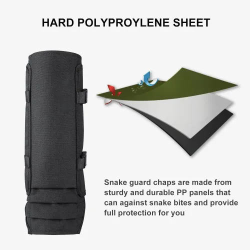 Snake Gaiters Leg Guards, Waterproof Snake Guards, Adjustable Snake Bite Protection for Lower Legs, Snake Chaps