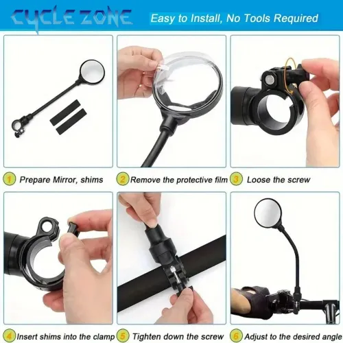 Bicycle safety rearview mirror