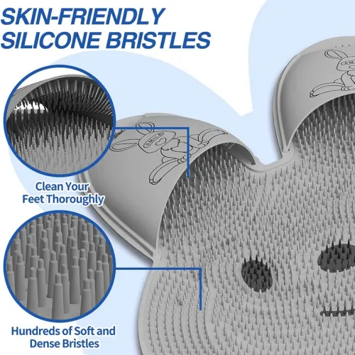 Silicone Massage Foot Mat Bathroom Non-Slip Mat Bath Foot Rubbing Artifact Foot Wash To Remove Dead Skin Shower Room Floor