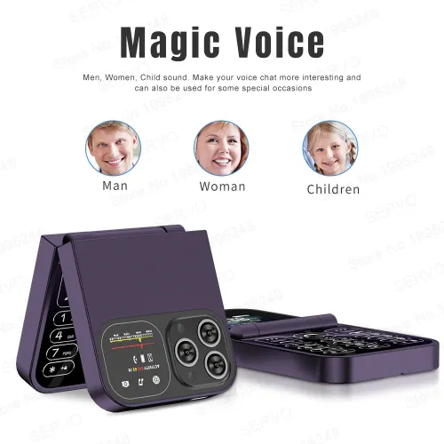 Dual Sim Stylish Fold Mobile With 4 Languages