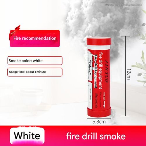 White, orange, black, red, yellow, red, stage fire drill, smoke tank drill, outdoor drill