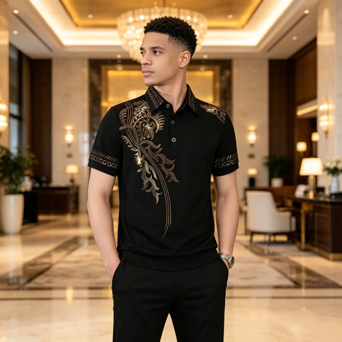 Gold high-end fashion T-shirt