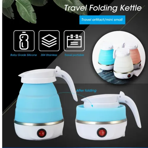 Mini Folding Kettle Portable Water Heater Silicone Compression Electric Kettle Home Kettle Easy To Travel