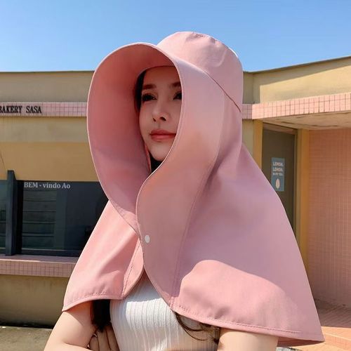 Women Wide Brim Sun Hat Full Face Neck Cover UV Protection Outdoor