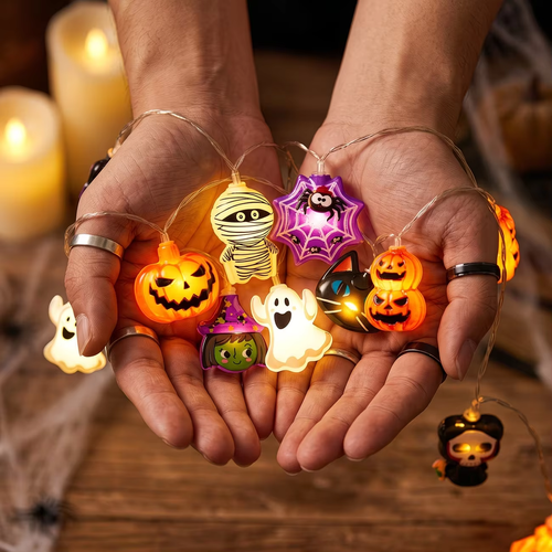 3-Meter 20-LED Halloween String Lights (8 Modes, USB-Powered) – Suitable for Halloween and Autumn Harvest Decor