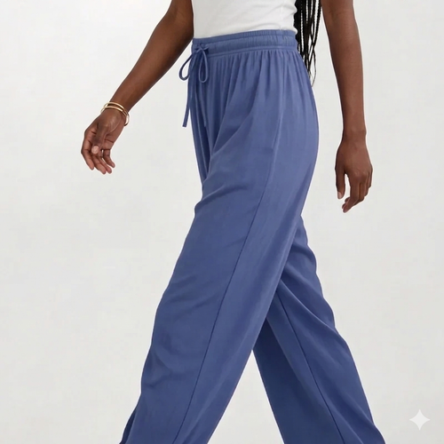 1pc Women's soft ice silk wide leg pants High waist loose comfortable straight leg casual pants suitable for outdoor
