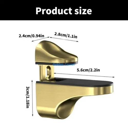 2PCS Zinc Alloy Glass Clamp Adjustable Shelf Clamp