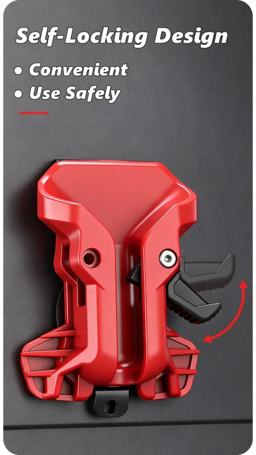 High-Hardness Self-Locking Drill Holder with Belt Clip Quick Release Power Tool Waist Holster Thickened Portable Storage