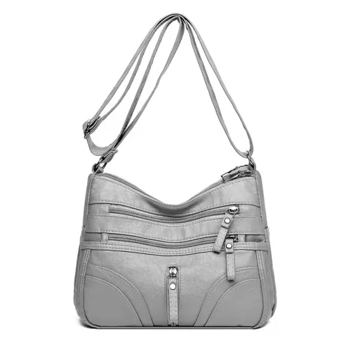 New fashionable soft leather women's crossbody bag, large capacity shoulder bag, multifunctional