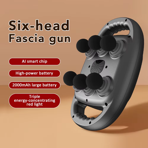 6-Head High-Frequency Vibration Body Massage Fascia Gun