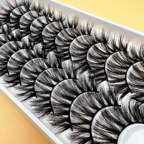 Natural Long 3D Mink False Eyelashes Short Long Eyelashes Makeup Kit Mink Lashes Extension Eye Lashes Customized Wholesale