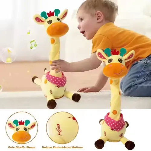 Electronic plush dancing toy talking and singing giraffe toy