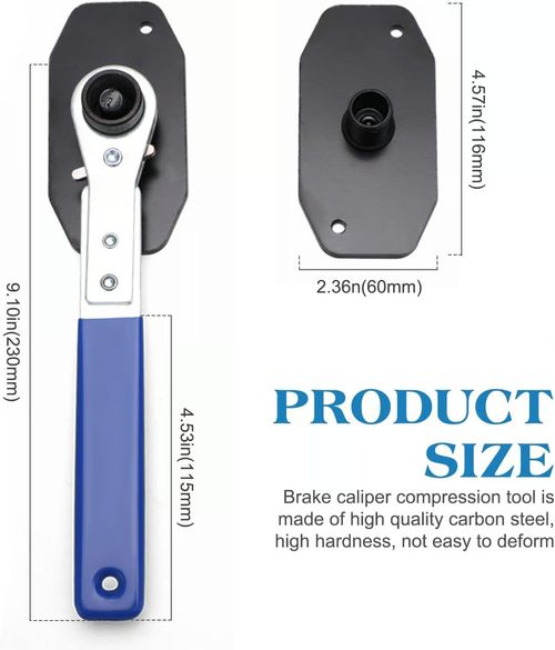 🚗360° Rotating Ratchet Brake Caliper Tool