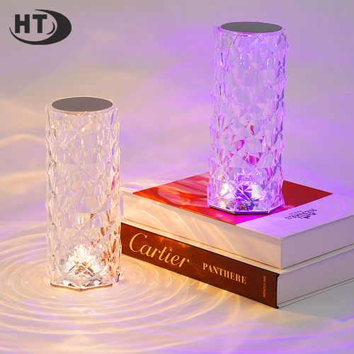 16 Colors Crystal Table Lamp Rose Light