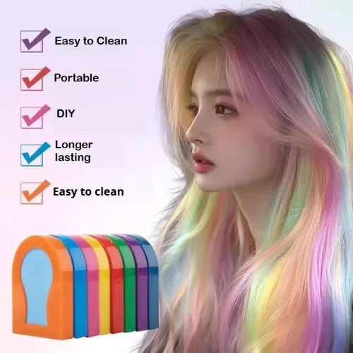 8Pcs Set Color Disposable Hair Dye Powder Water Soluble Colorful Hair Chalk Powder Temporary Spray DIY Pastel Hairstyle Styling