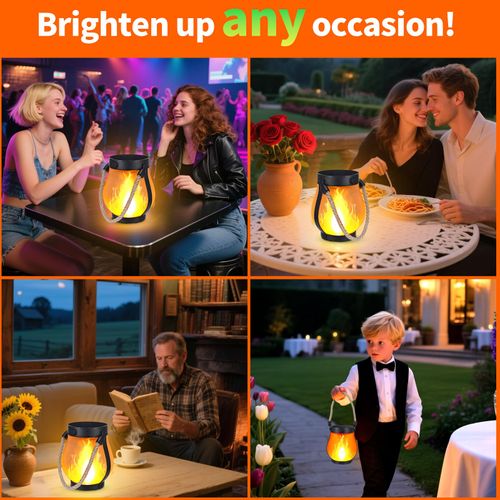 New solar flame lamp hemp rope lamp