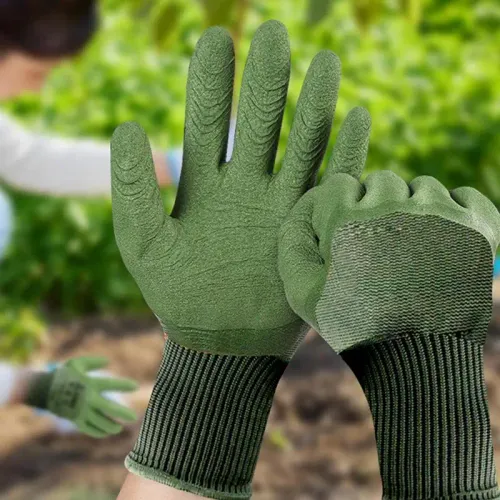 3 Pairs Gardening Gloves Latex Waterproof Horticultural Gloves Non-slip Protective Gear for Vegetable Flower Plant Gardening Glove