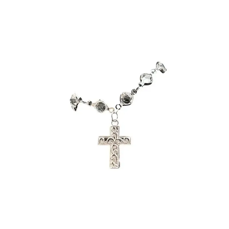 3PCS Exquisite Sparkling Rhinestone Bow Chain Charm Unique Bracelet Pendant DIY Jewelry Making Car Steering Wheel Decor Accessory