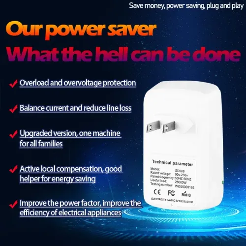 Pro Power Save Electricity Energy Saver 90V-250V Home Office Electricity Saving Box Plug Stable Voltage Power Saver
