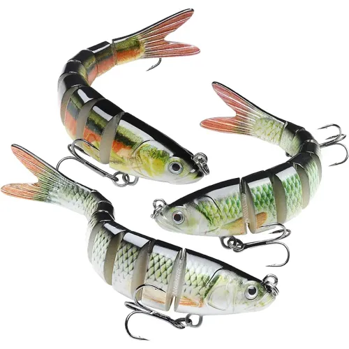 2 PCS Multi Jointed Fishing Lure Slow Sinking Bionic Segmented Bait 10cm 12.4g