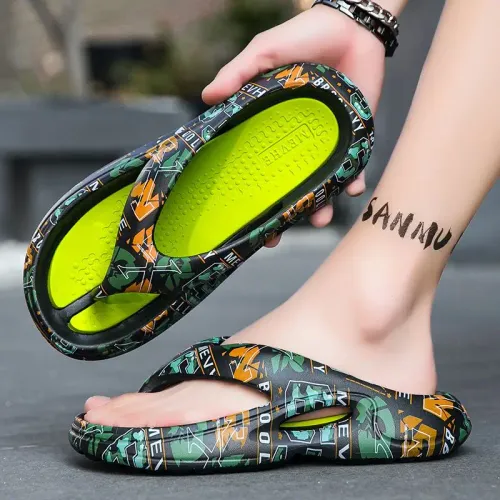 Men's anti slip and anti odor thick bottom flip flops