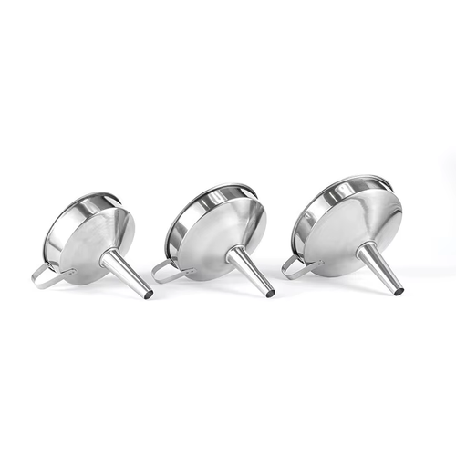 3-Piece Stainless Steel Funnel Set (includes a strainer to filter out oil residue)