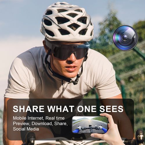 Outdoor Cycling Smart Sunglasses with Built-in HD Camera (Photos & Video) — SD Card Sold Separately