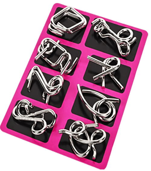 The Nine Linked Rings puzzle game is a fun and excellent tool for exercising the brain.