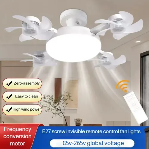 Folding Household Energy Saving Drone Fan Light Silent Operation Ceiling Fan Light