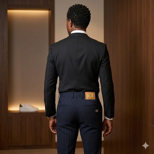 Stylish & Casual Business Trousers — Light Luxury, Trendy Striped, Versatile Straight-Leg Pants