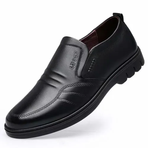 2026 new soft leather and soft sole non slip casual business men's shoes