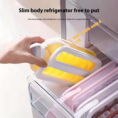 Portable Ice-Making Mold Pitcher Transparent Silicone Ice Cube Mold 2-In-1 Foldable Lce Making Water Bottle Tool Ice Tray