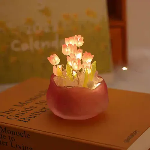 DIY Tulip Night Light – Handmade Book Lamp, Bedside Decor & Romantic Gift for Qixi Birthdays