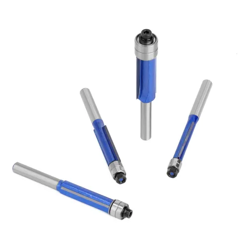 6mm A quarter Double Bearing Carbide Flush Trim Router Bits for Wood Biaxial Trimming Tool Carving Milling Cutter Woodworking Tools