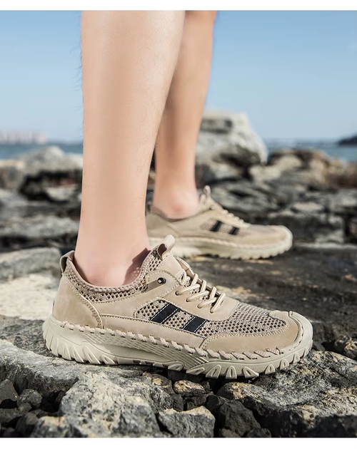 Breathable Men's Flat-Soled Sports Shoes for Summer
