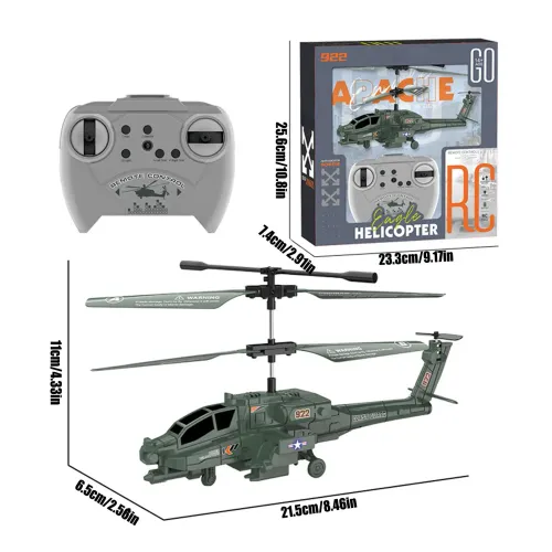 RC Helicopter Realistic Cool Indoor Outdoor Airplane With Light & Sound Remote Control Airplane Toys