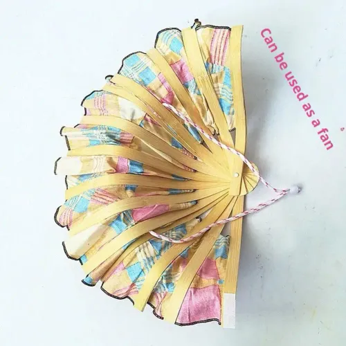 Outdoor Sports Beach Sun Shading Fashion Bamboo Fan Hat Foldable Bamboo Multifunctional Tourism Fan Hat Decoration